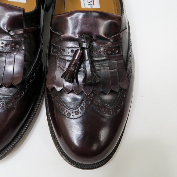 Vintage 90s Mario Bruni Burgundy Leather Tassel Loafer main image 6